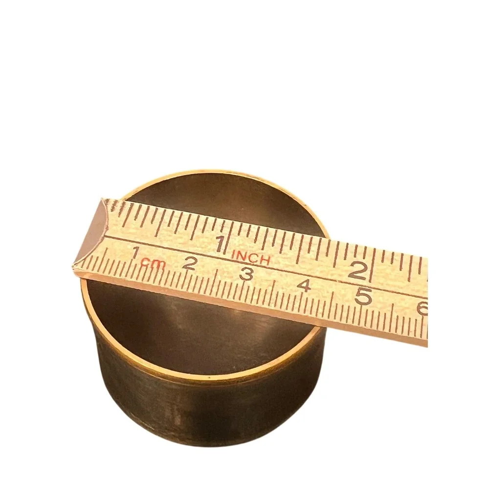 Napkin‎ Rings Olive Green Gold Brass Marbled Enamel Set of 4 Mid Century Style